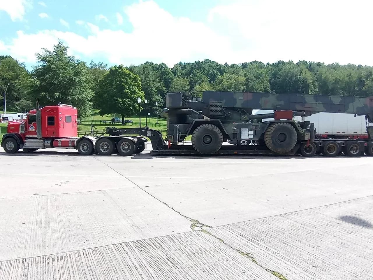 Heavy haul fleet ready for oversized load transport